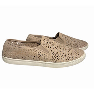 New Directions Shoes Womens Size 11 Beige Slip Ons Perforated Casual Sneakers